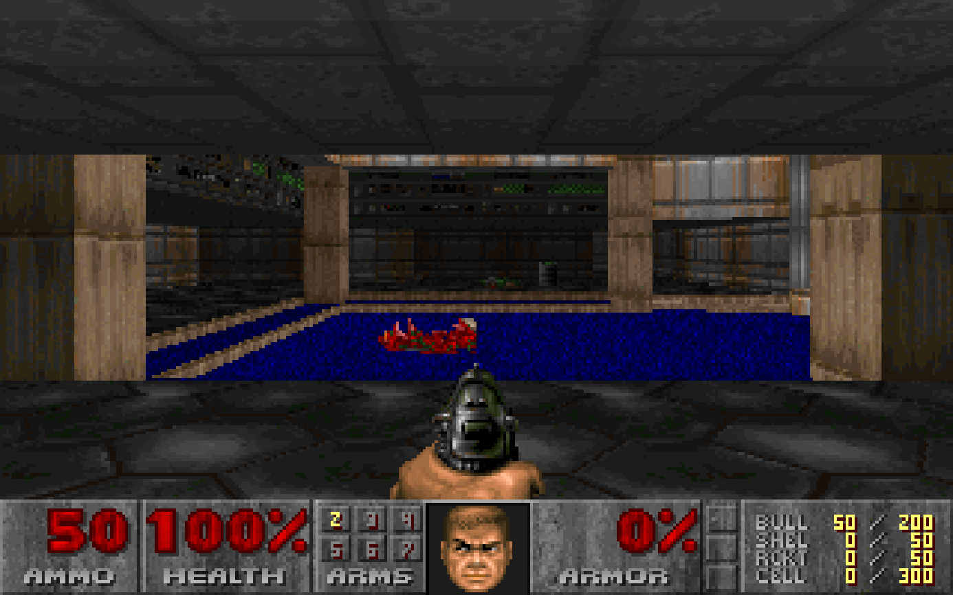 Doom's first level rendered inside the AEDoom panel