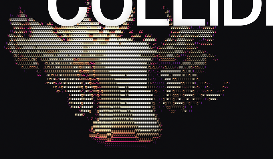 Smoke drawn as colored ASCII characters in a monospaced font