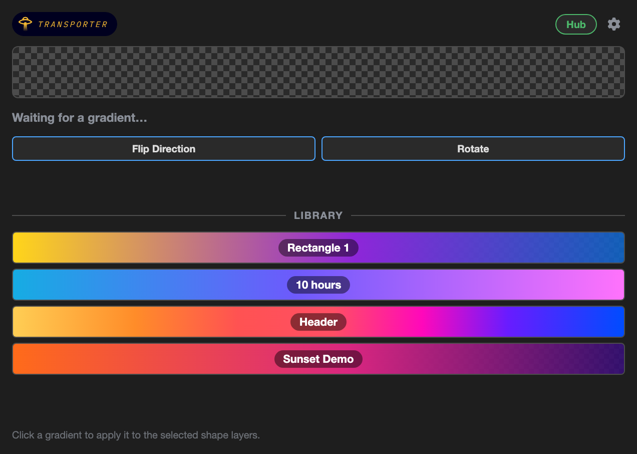 The Transporter panel inside After Effects